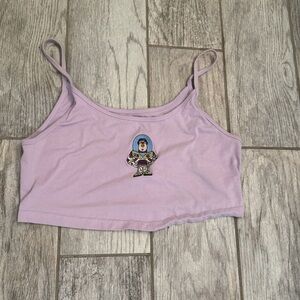 Y2K Disney Purple Buzz Lightyear Cropped Tank